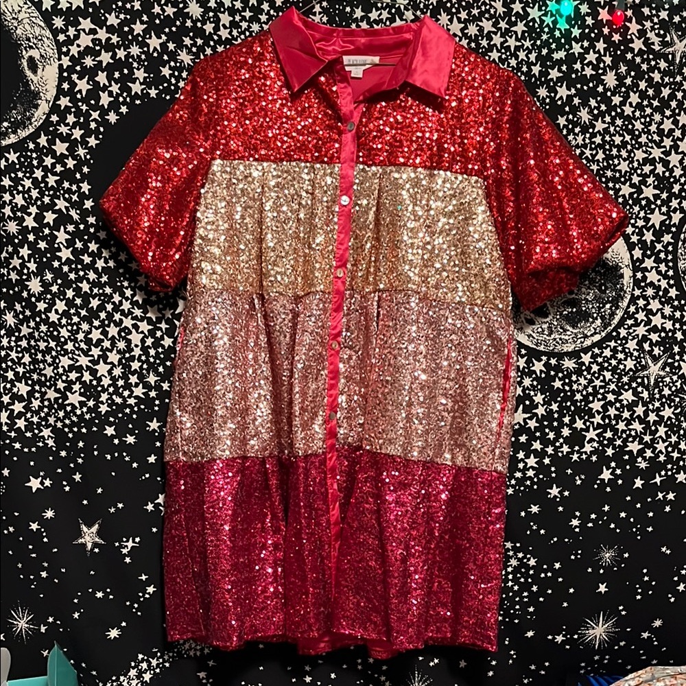 Peach Love Sequin Dress